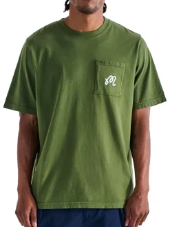Malbon Gelato Stand Pocket T-Shirt - Cypress Green