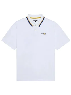 Malbon Grasse Pique Polo - White