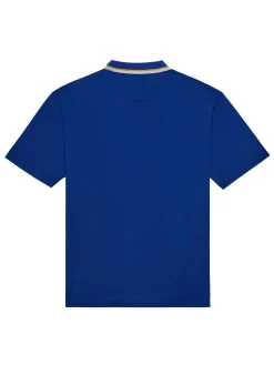 Malbon Grasse Pique Polo - Blue