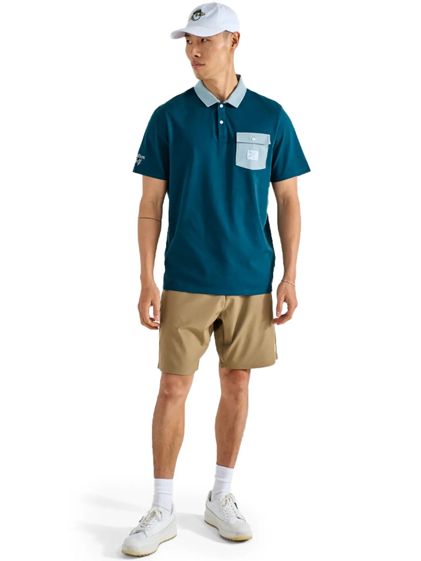 Malbon Jovis Solid Polo - Ocean