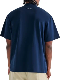 Malbon Mare Mockneck Tee - Navy