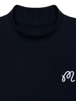 Malbon Mare Mockneck Tee - Navy