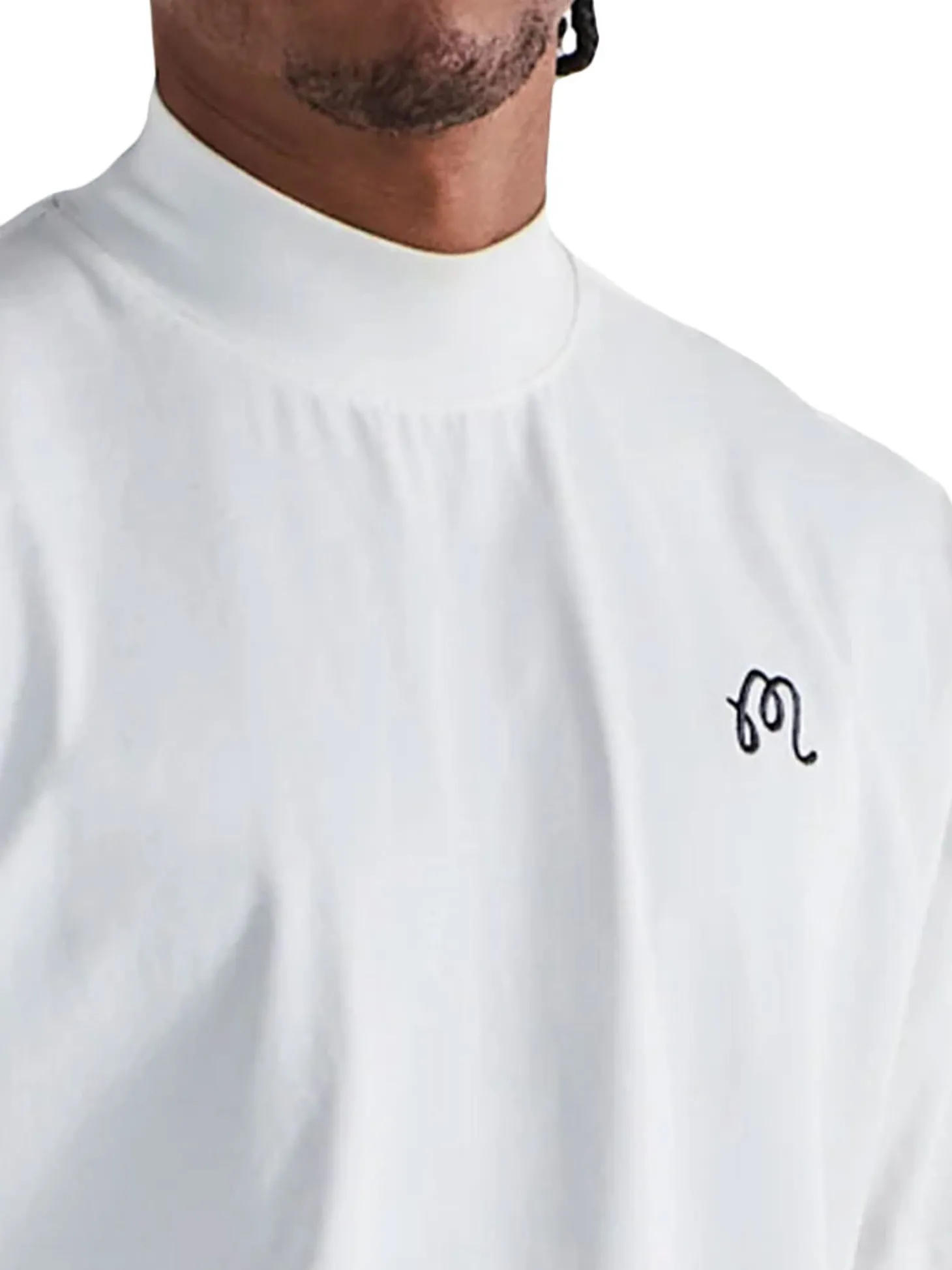 Malbon Mare Mockneck Tee - White