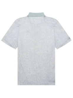 Malbon Mezzo Performance Pique Printed Polo - Silver