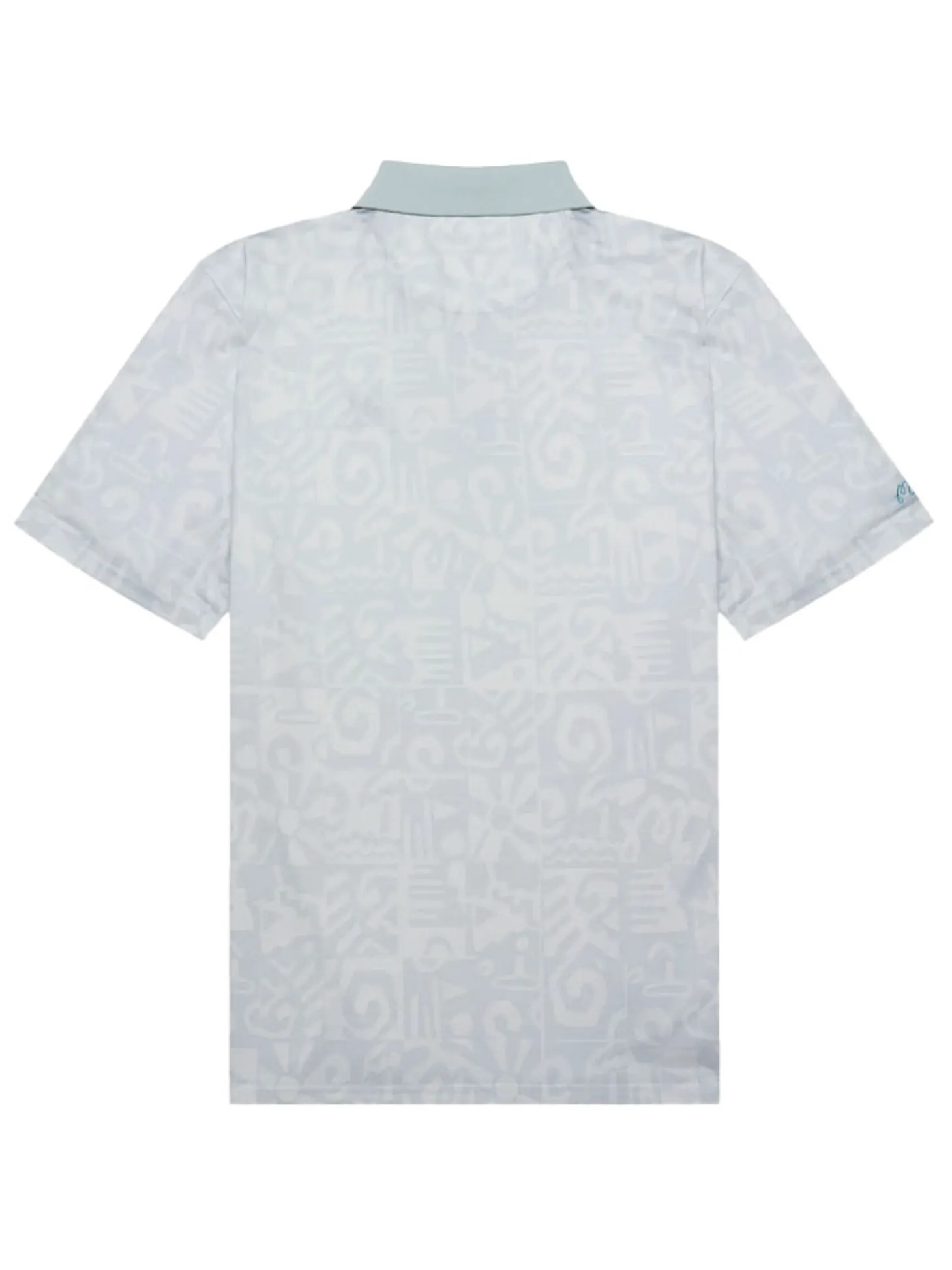 Malbon Mezzo Performance Pique Printed Polo - Silver