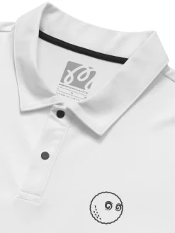 Malbon Performance Pique Polo - White/Black