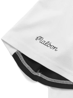 Malbon Performance Pique Polo - White/Black