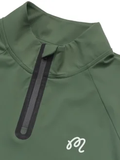 Malbon Performance Raglan Quarter Zip - Forest