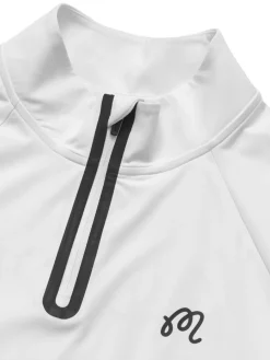 Malbon Performance Raglan Quarter Zip - White