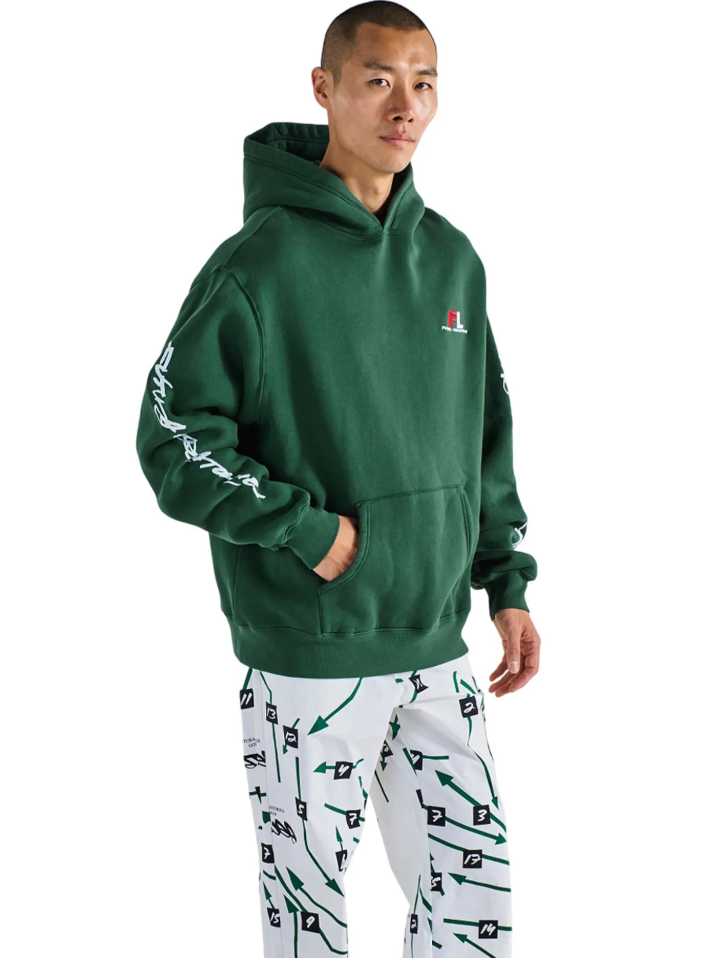 Malbon Tag Hooded Sweatshirt - Forest