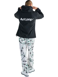 Malbon Tag Shell Hooded Zip Jacket - Black