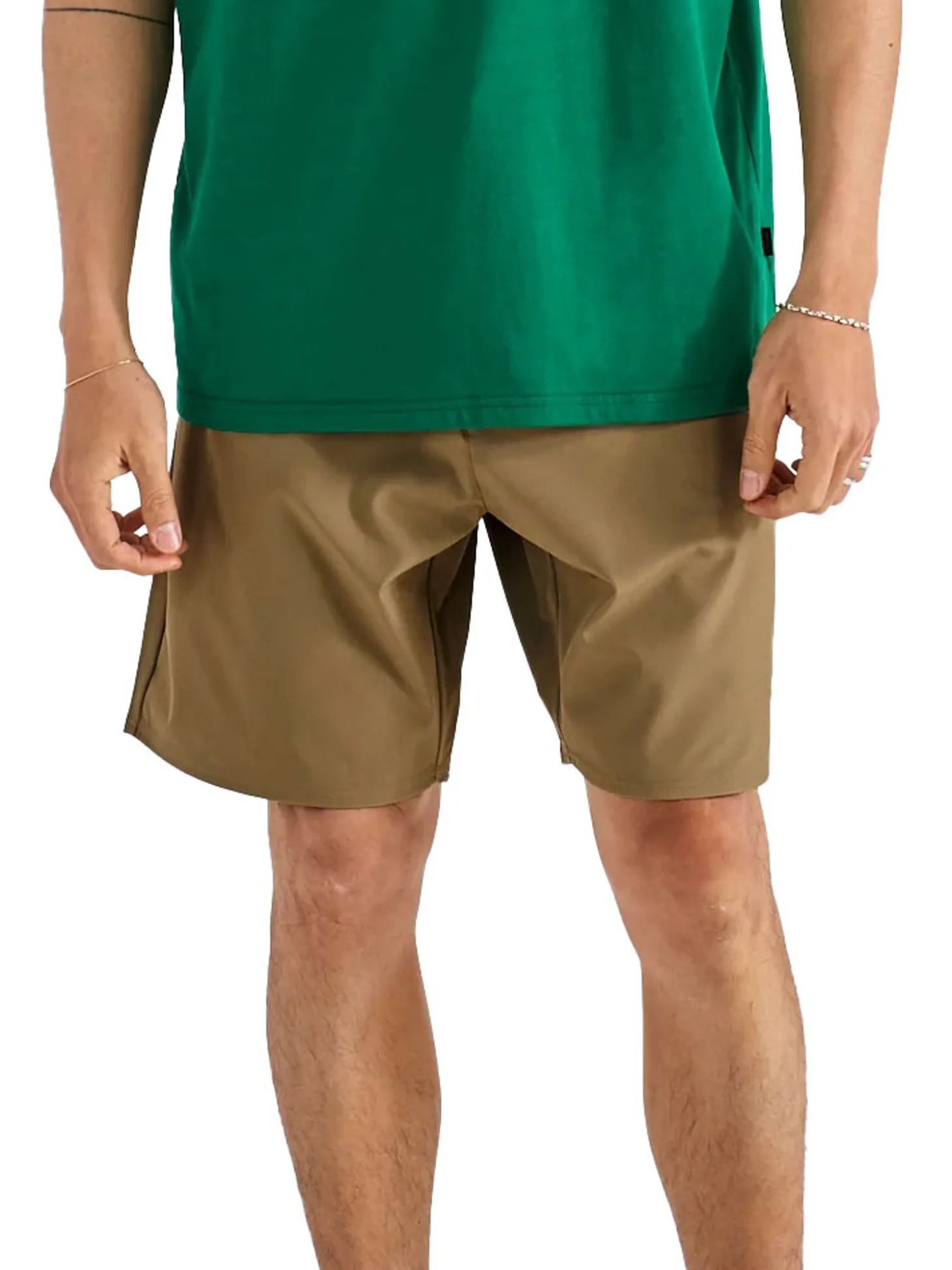 Malbon Tonino Hybrid Short Solid - Dark Khaki