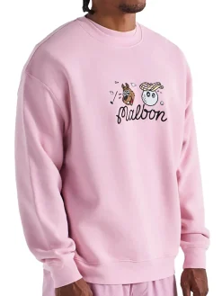 Malbon Two Man Scramble Crew Fleece - Pink