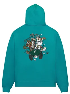 Malbon Two Man Scramble Hoodie - Blue Green