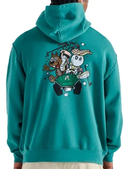 Malbon Two Man Scramble Hoodie - Blue Green