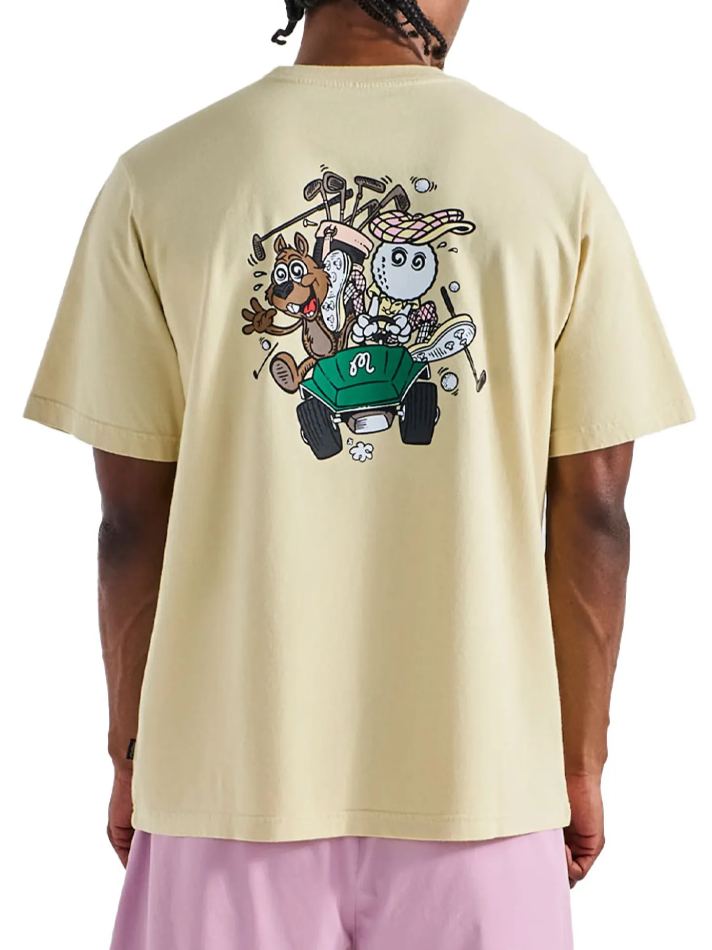Malbon Two Man Scramble T-Shirt - Light Khaki