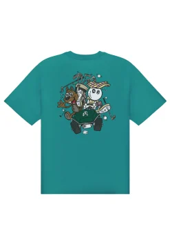 Malbon Two Man Scramble T-Shirt - Blue Green