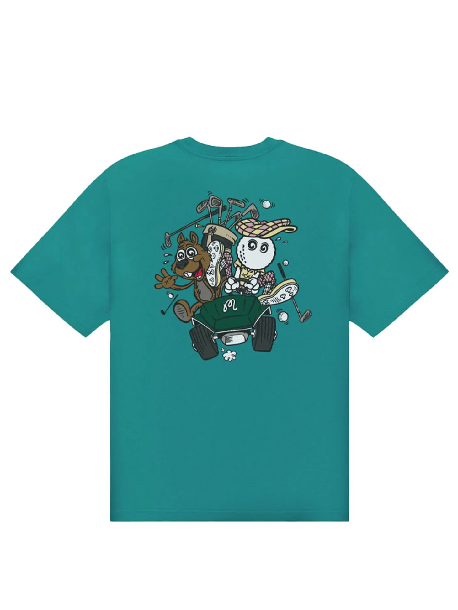 Malbon Two Man Scramble T-Shirt - Blue Green