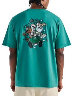 Malbon Two Man Scramble T-Shirt - Blue Green