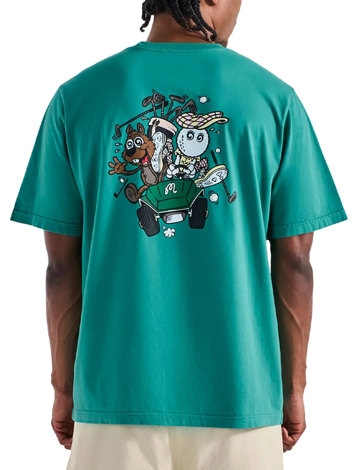 Malbon Two Man Scramble T-Shirt - Blue Green