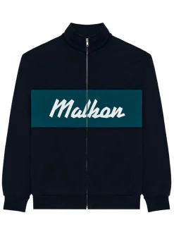 Malbon University Double Zip Jacket - Navy