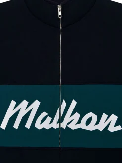 Malbon University Double Zip Jacket - Navy