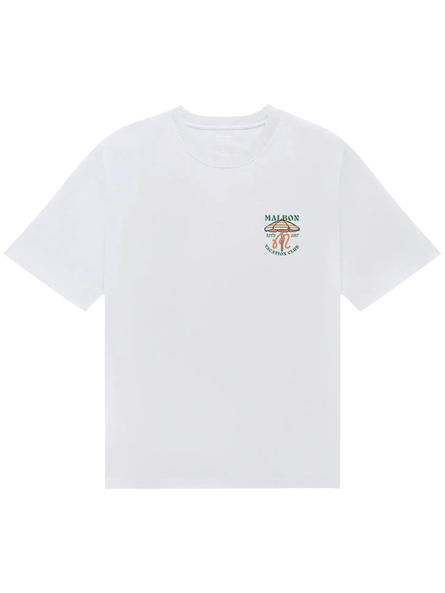 Malbon Vacation Club SS Tee - White