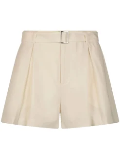 Malbon Womens Amara Pleated Short - Ivory