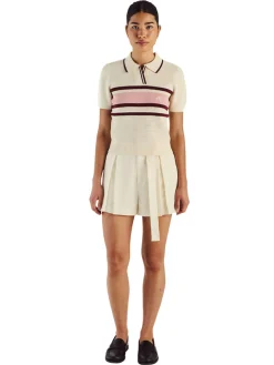 Malbon Womens Carina Polo - Ivory