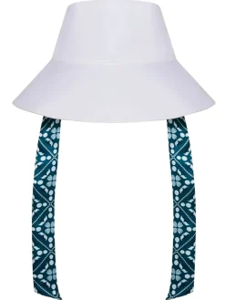 Malbon Womens Gia Open Top Bucket Hat - White