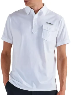 Malbon x Jesper Parnevik Single Pocket Mercerized Cotton Jersey Polo - White