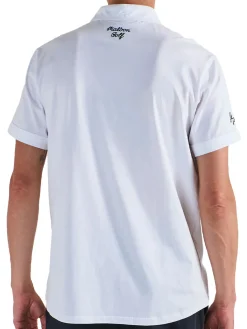 Malbon x Jesper Parnevik Single Pocket Mercerized Cotton Jersey Polo - White