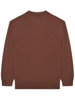 Malbon x Jesper Parnevik V-Neck Merino Wool Sweater - Chocolate