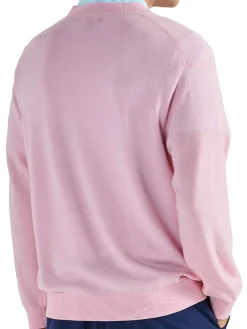 Malbon x Jesper Parnevik V-Neck Merino Wool Sweater - Pink