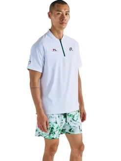 Malbon Zip Raglan Blade Polo - White