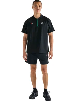 Malbon Zip Raglan Blade Polo - Black