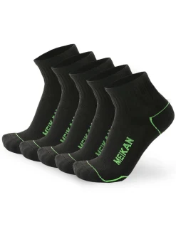 Meikan 5 Pack Quarter Cut REPREVE Performance Sports Socks