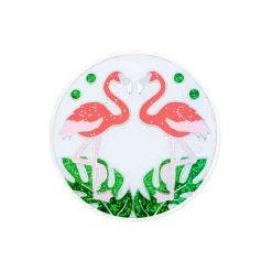 Navika Glitzy Dancing Flamingos Ball Marker