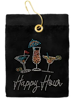 Navika Happy Hour Golf Towel Black