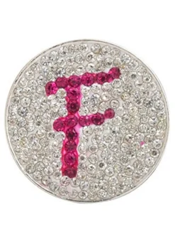 Navika Micro Pave Crystal Initial F Marker