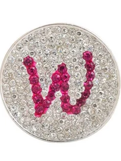 Navika Micro Pave Crystal Initial W Marker