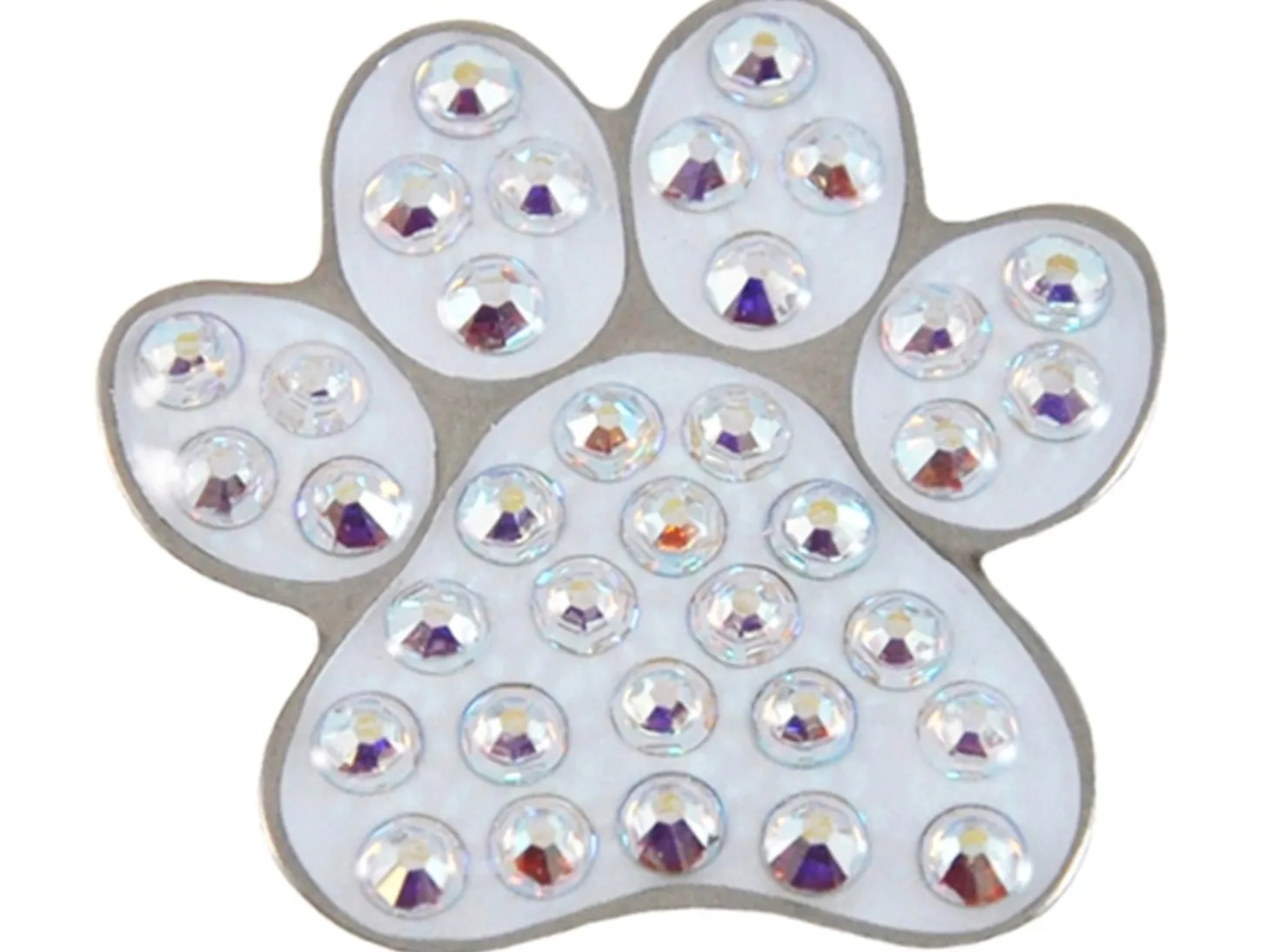 Navika Swarovski Crystal Paw White Marker