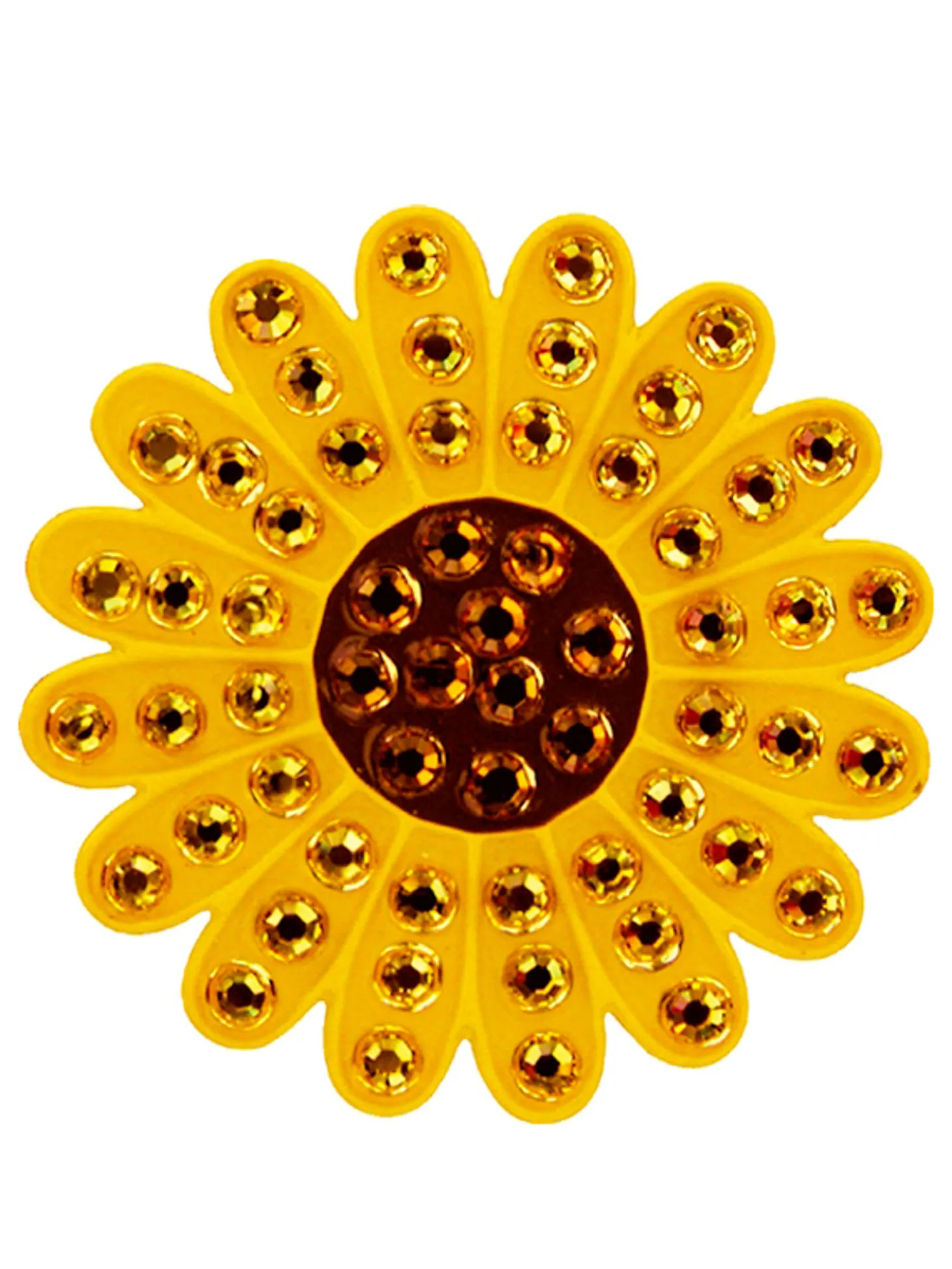 Navika Swarovski Crystal Sunflower Yellow Marker