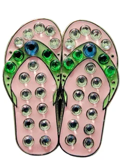 Navika Swarovski Crystal Flipflop Pink Marker
