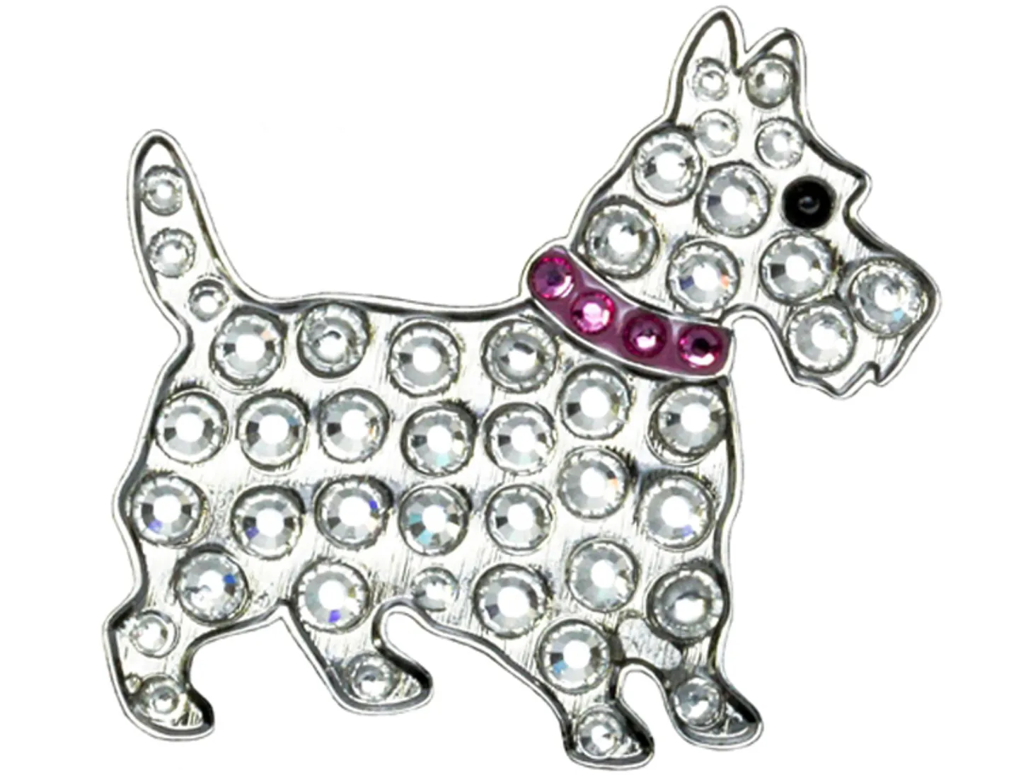 Navika Swarovski Crystal Scottie Pink Marker