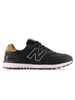 New Balance 574 Greens v2 Golf Shoes - Black/Gum