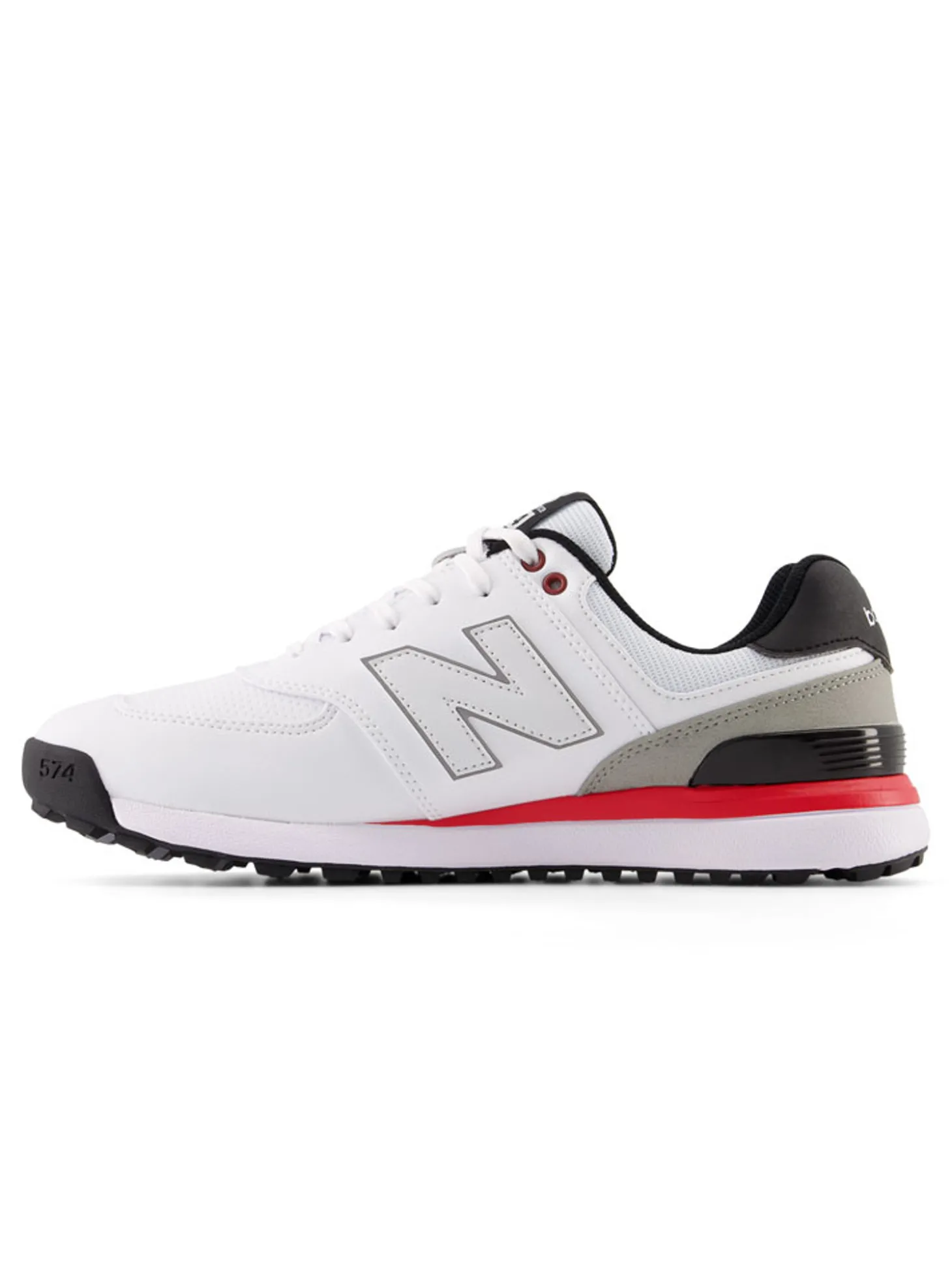 New Balance 574 Greens v2 Golf Shoes - White/Red/Black