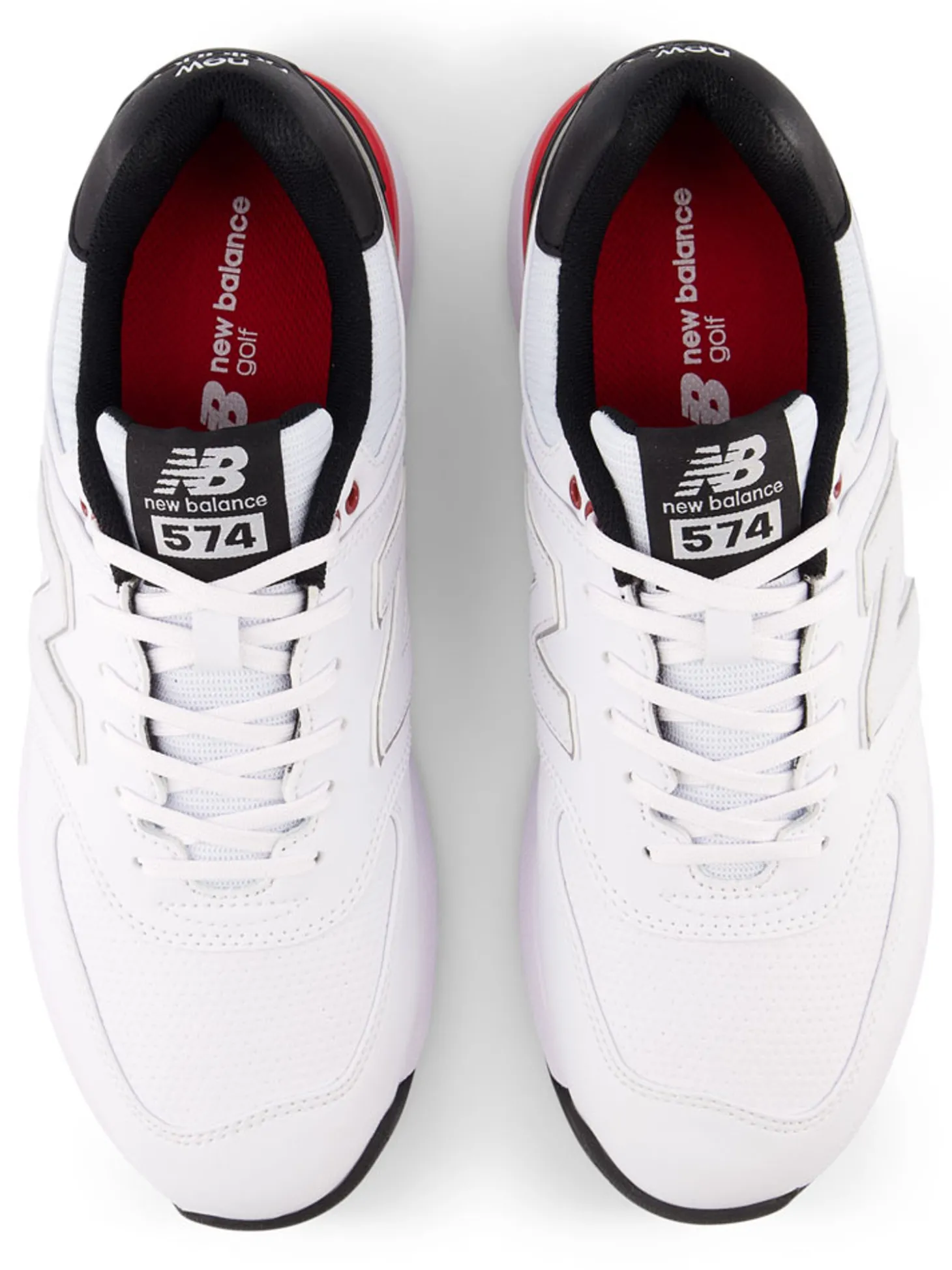 New Balance 574 Greens v2 Golf Shoes - White/Red/Black