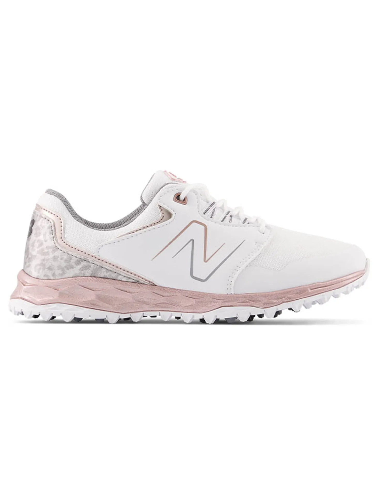 New Balance Women's Fresh Foam Links SL V2 Golf Shoes - White/Rose Gold