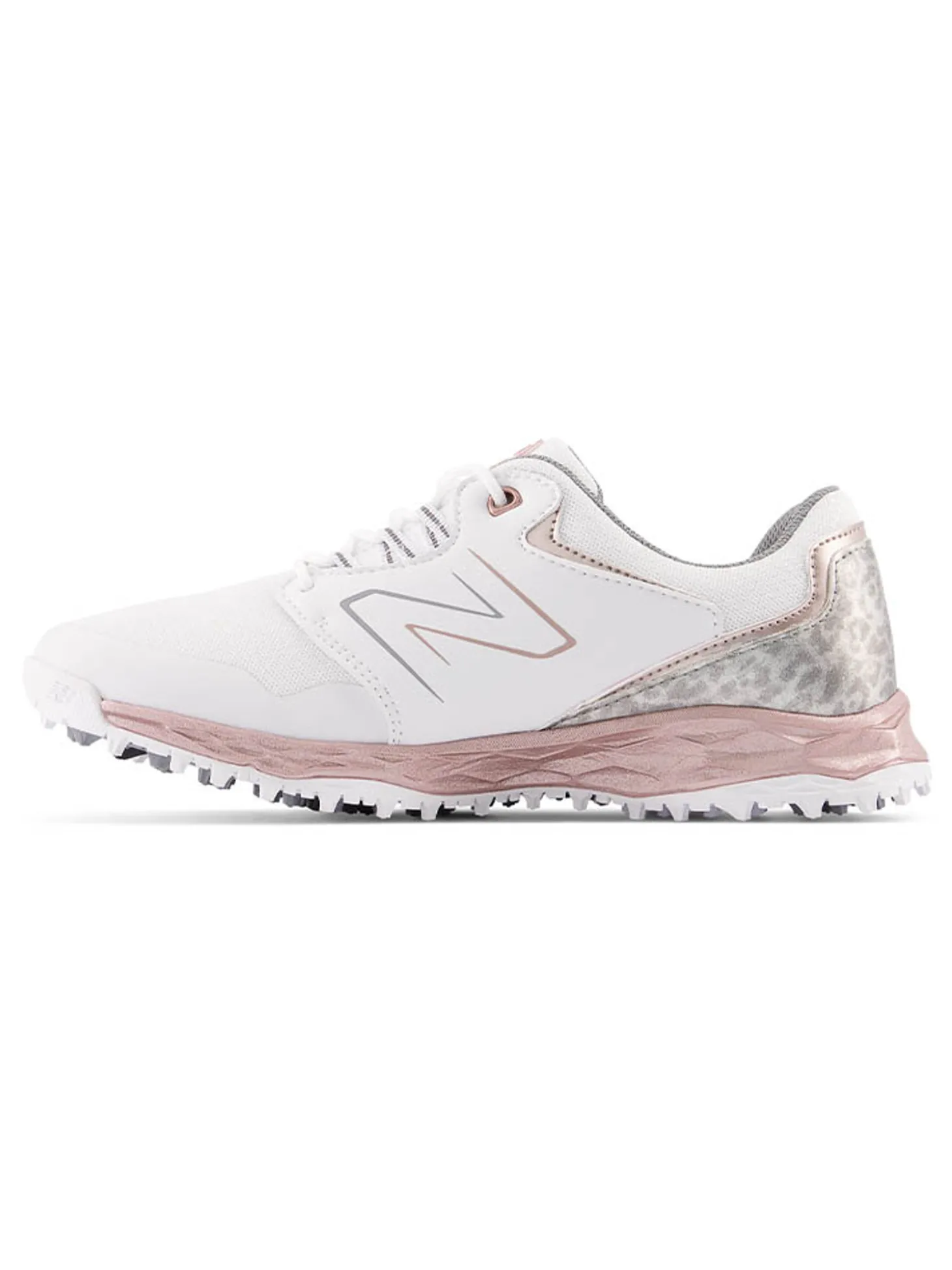 New Balance Women's Fresh Foam Links SL V2 Golf Shoes - White/Rose Gold